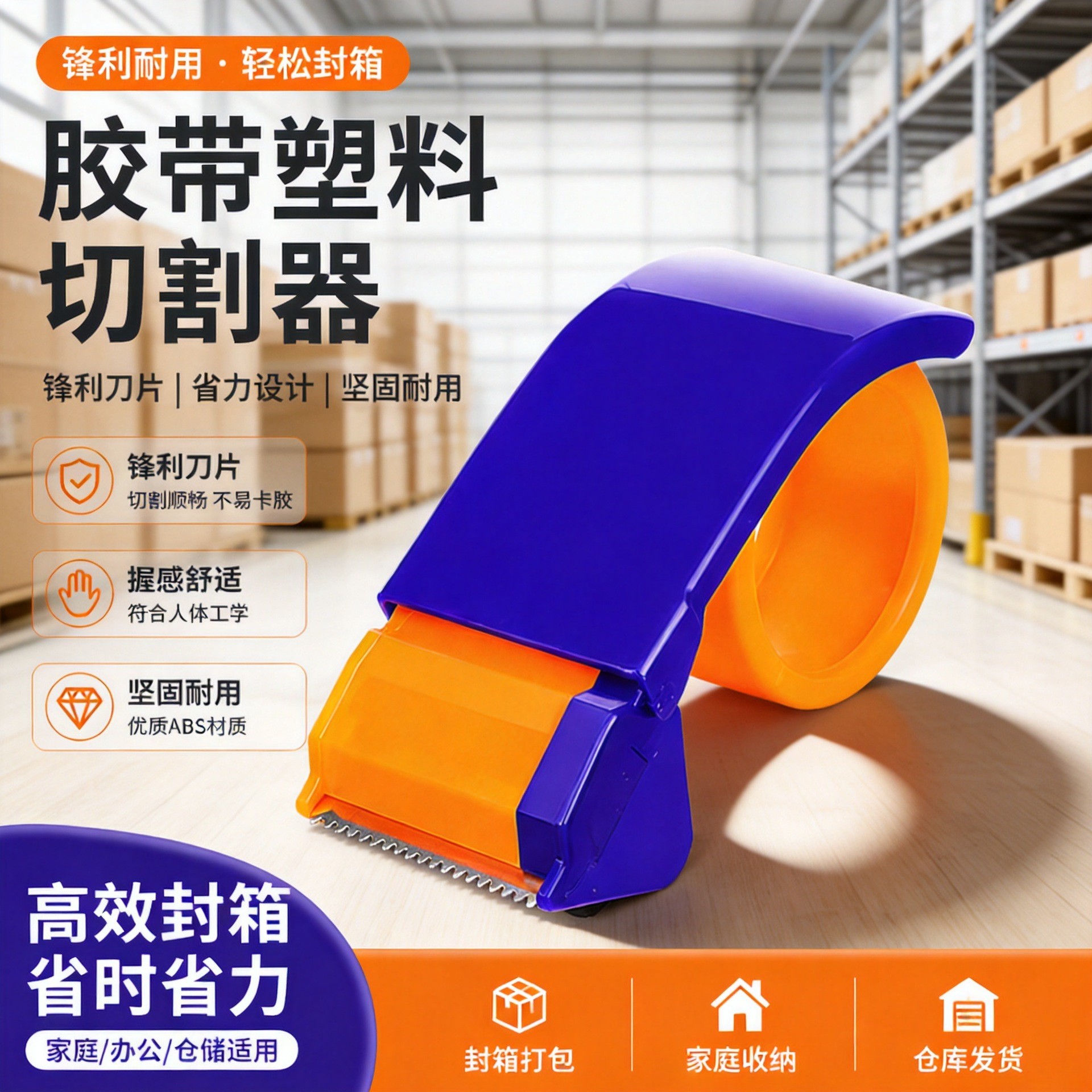 升级快加厚塑料封箱器切割器