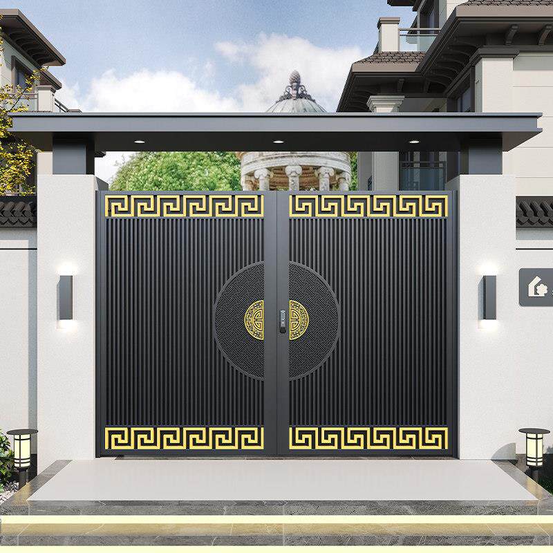 铝合金庭院门别墅大门双开门农村自建房大门院子大门铁艺大门定制