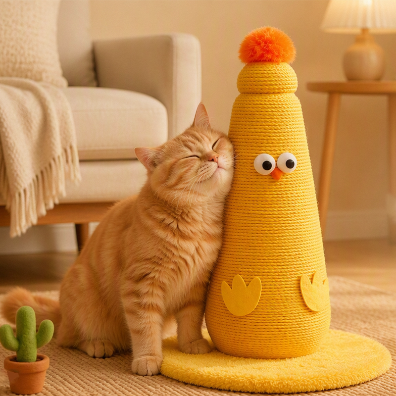 小户型立式趣味猫抓柱猫爬架图片
