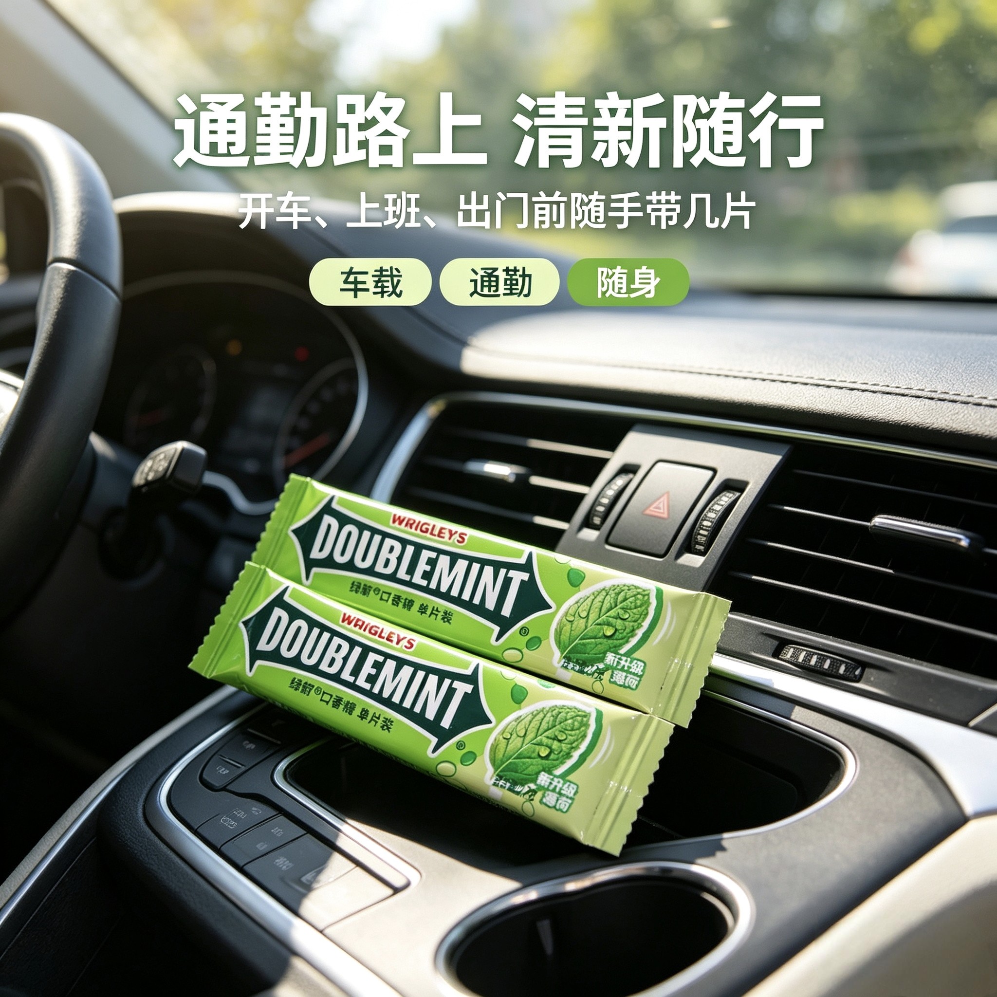 绿箭口香糖清凉薄荷休闲零食独立小包装随身口袋囤货解馋零食