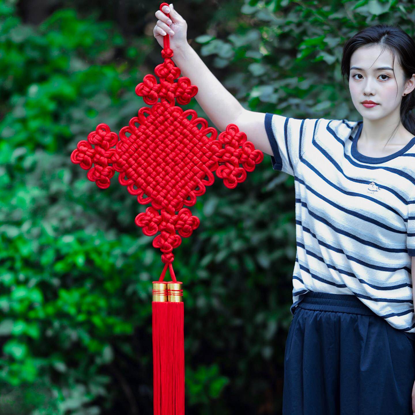 天翊吉中国结挂饰大号玄关客厅背景墙尼龙双线如意结过年高档挂饰