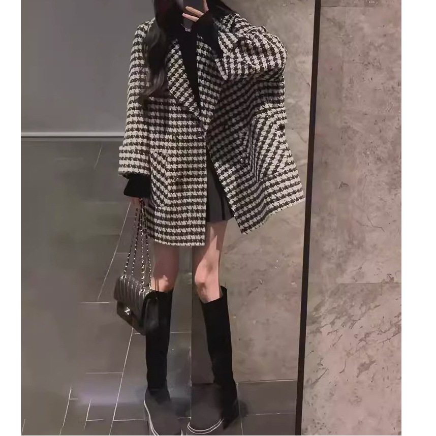 小香风秋冬季毛呢外套女2