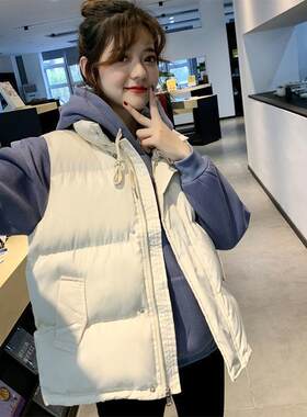 韩版加厚马夹背心面包服