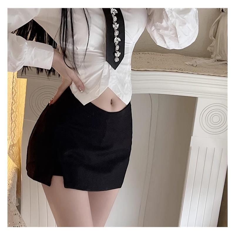 纯色半身裤裙女小个子秋