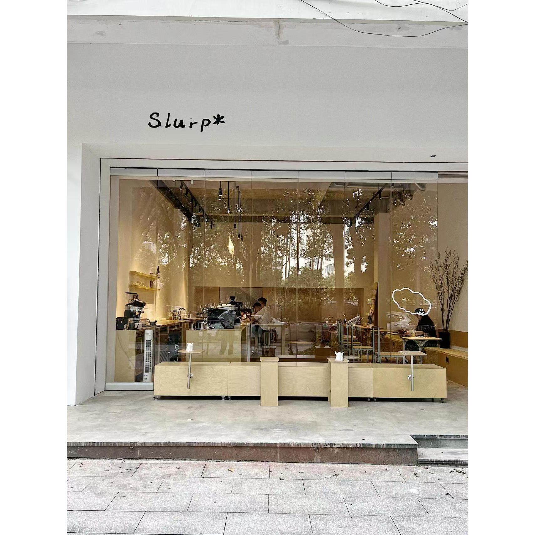 无框玻璃门商店咖啡店奶茶店阳台无轨全景窗办公室滑动折叠隔断门