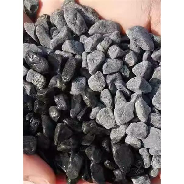 天然黑砾石市政工程庭院园林绿化铺装卵石干景观园林砾石黑砾石