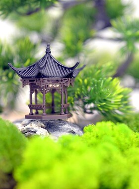 凉亭摆件中式古建3D模s型湖心亭微景观室内盆景假山亭台楼阁国潮