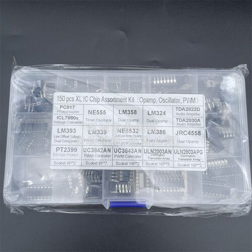XL IC芯片分类150个套盒运算放大器振荡器 PC817 NEO555 LM358 32