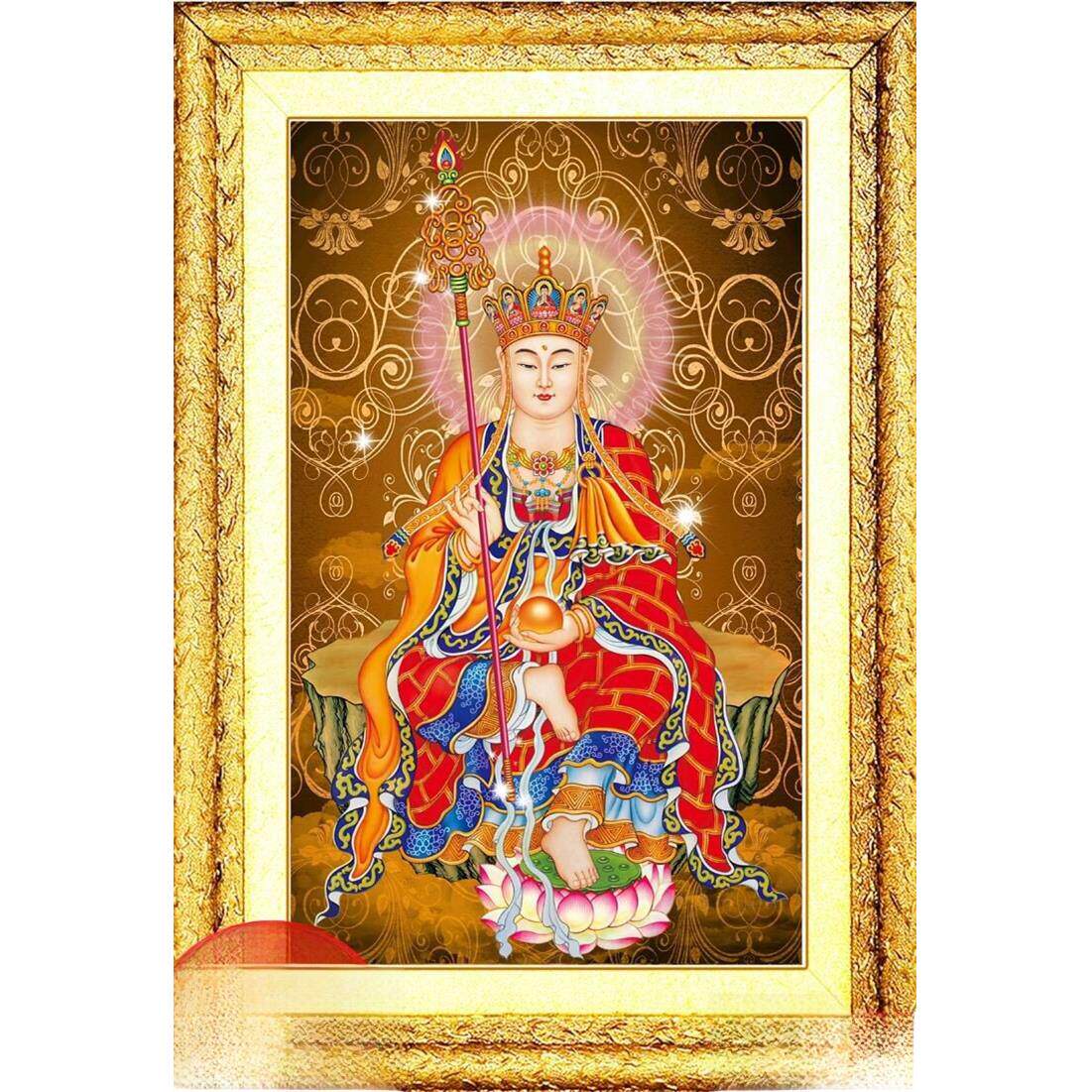 南方祈愿千日藏菩萨金巧觉千日藏菩萨十字绣线绣包客厅入口寺佛堂