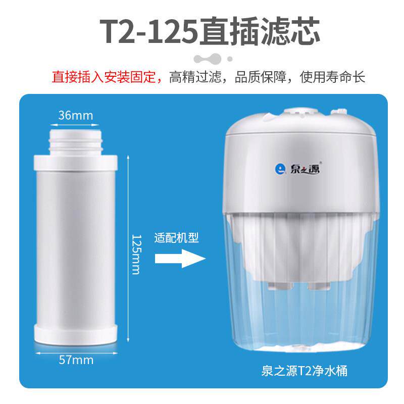 泉之源覆合活性炭陶瓷滤芯适配T2 TC-S-1 WF-1净水桶滤芯工厂直销