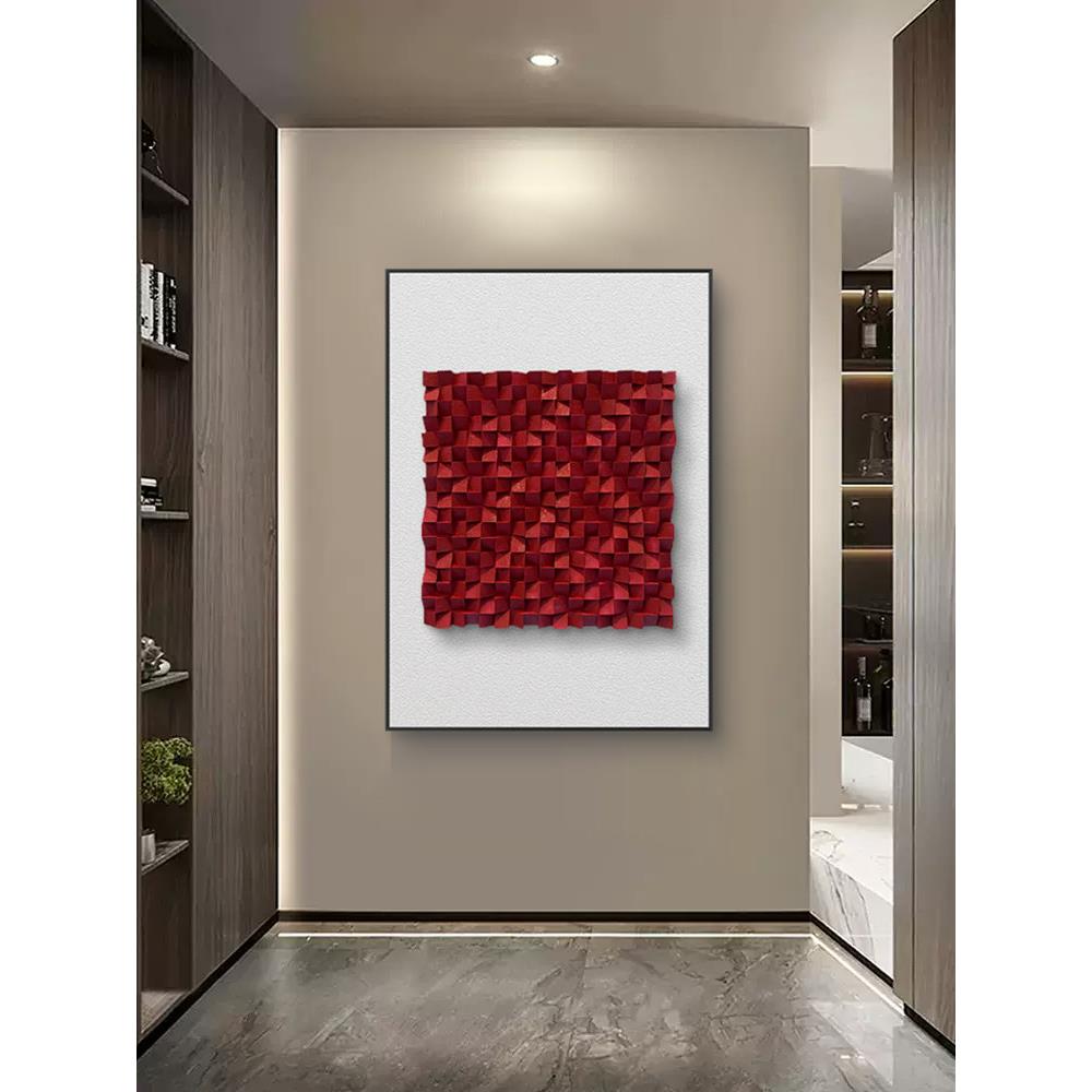 简约现代轻奢皮革立体浮雕意装饰画客厅高级墙壁画过道玄关挂画