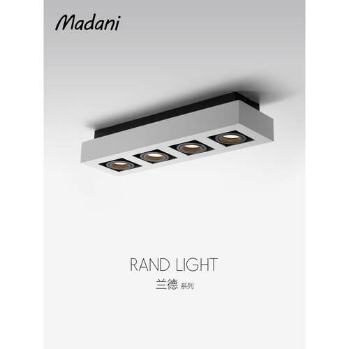 Madani客厅表面安装Led聚光灯4头矩形4头家庭简单现代灯卧室