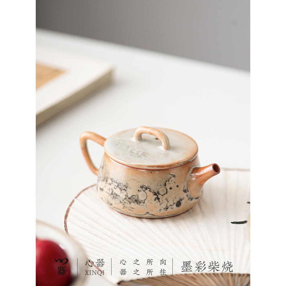 采购产品陶瓷，墨色汉瓦壶，覆古窑转陶瓷茶壶，一人泡茶器，功夫