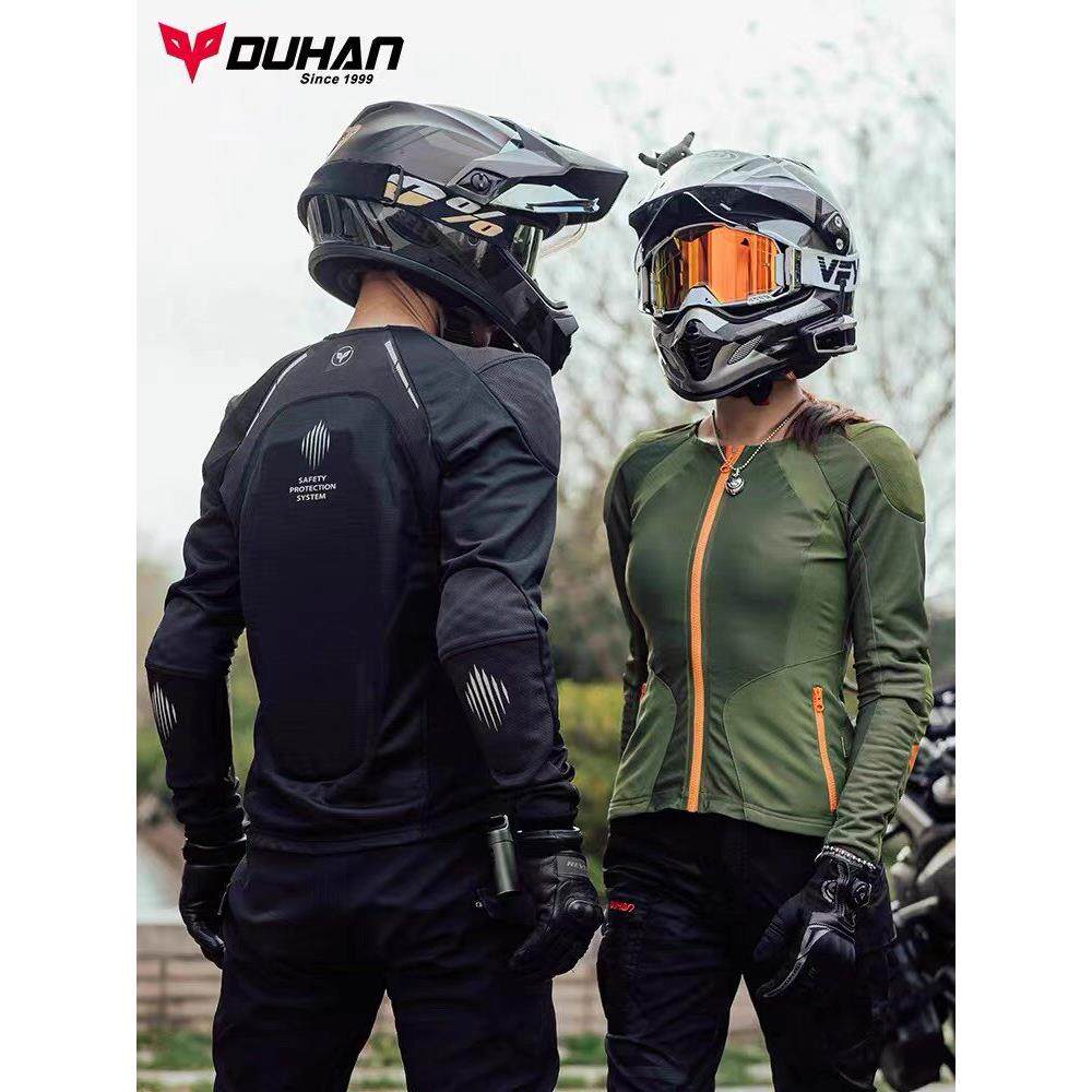 DUHAN杜汉骑行服男女网眼春夏摩托车护甲衣轻薄机防摔CE认证四季