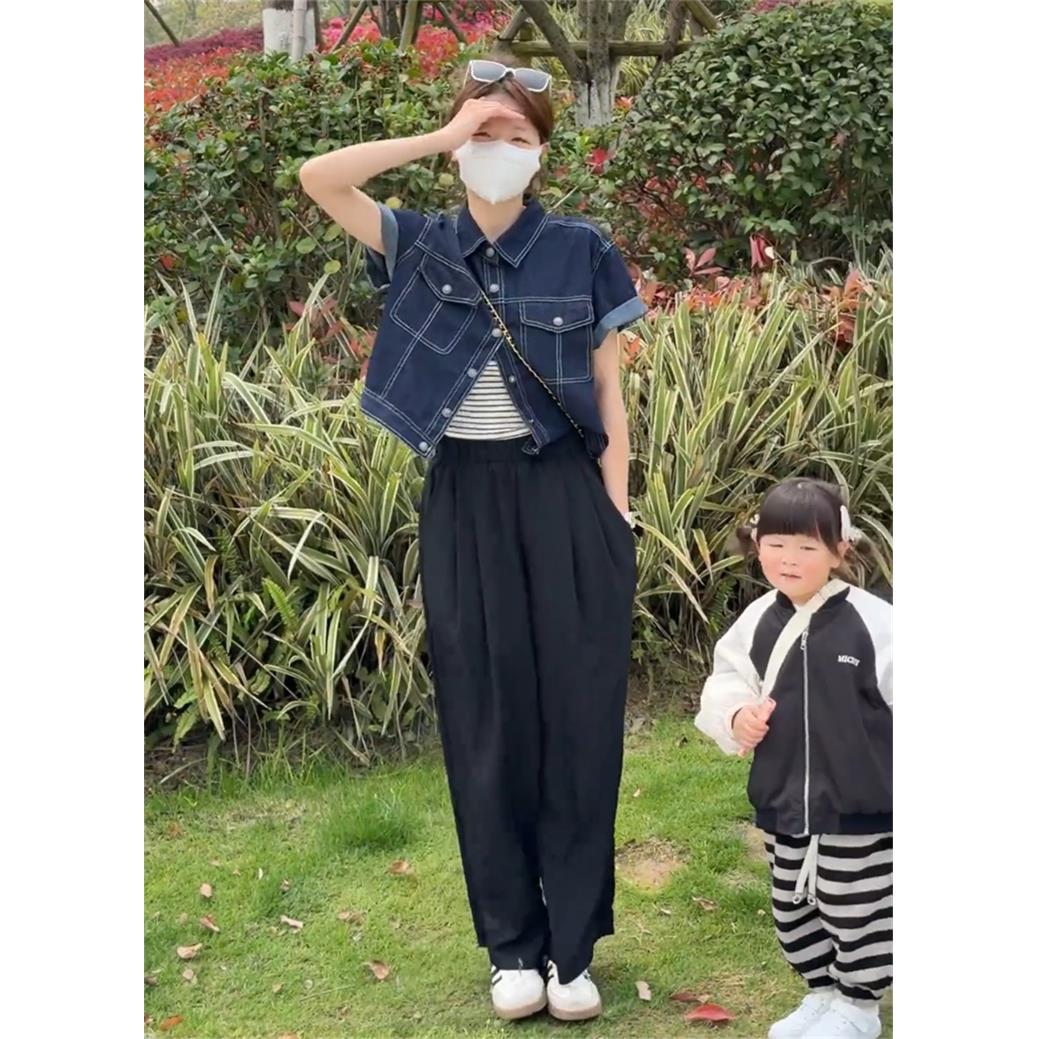 短款时尚薄款牛仔短袖衬衫外套女装2026夏季新款宽松超好看上衣图片