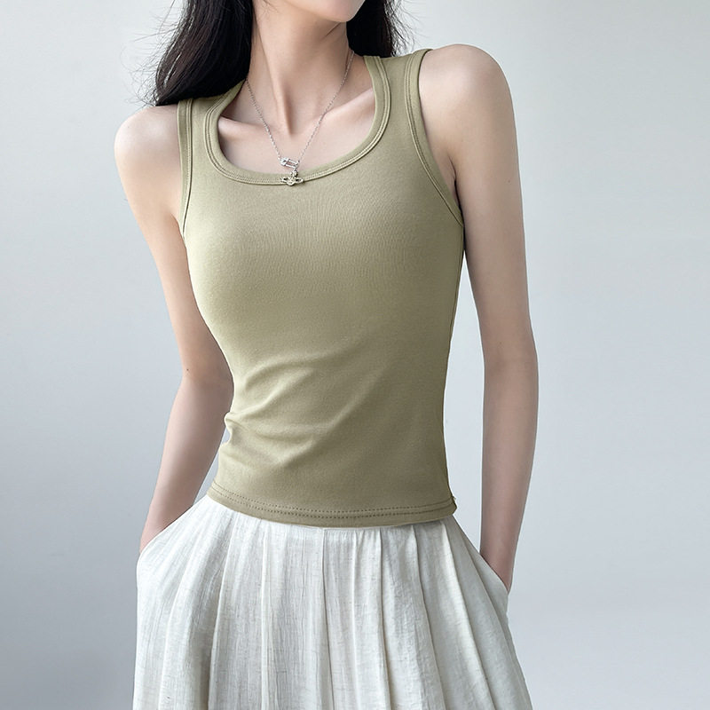 美式吊带背心女2026新款夏季外穿工字遮副乳西装内搭打底无袖上衣