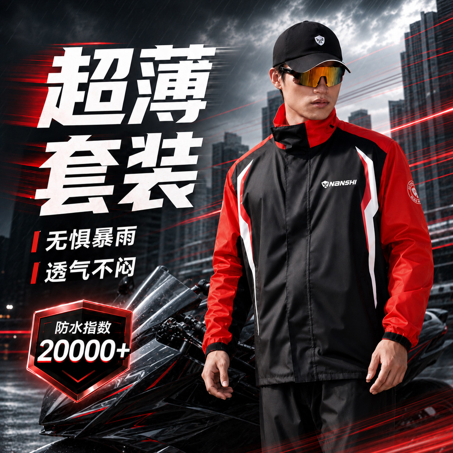 nanshi轻薄款单人成人雨衣雨裤