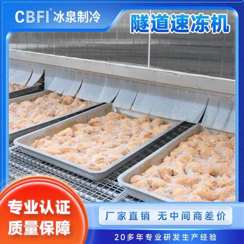【连续式生产】全自动隧道速冻机 食品工业冷冻设备 网带式速冻生