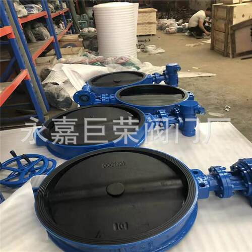 蜗轮衬胶蝶阀 D371J-16P DN50 对夹式衬胶蝶阀  304 不锈钢