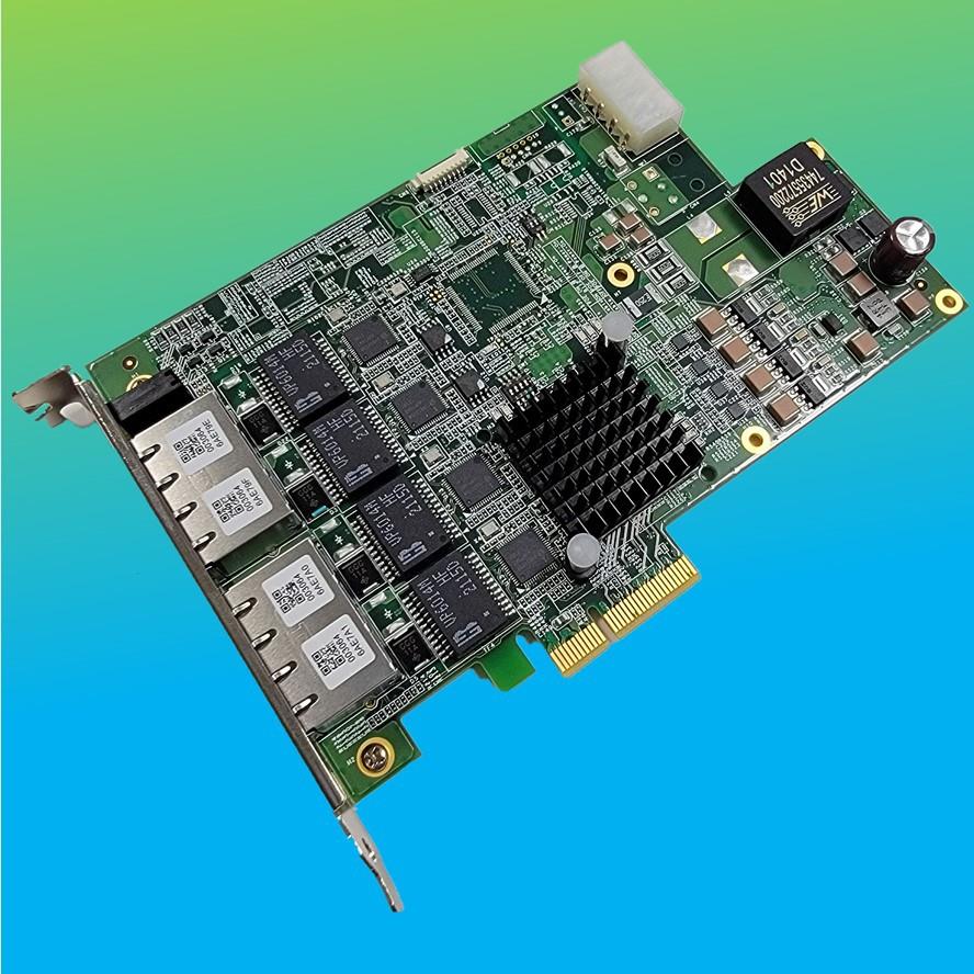 4路图像采集ADlink PCIe-GIE74/2 POE千兆网卡机器视觉工控机全新