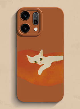 慵懒猫猫opponova15手机壳findx9个性一加15新款真我液态reamlegt6软v30硅胶Ace男女Neo款se3保护套ultra超薄