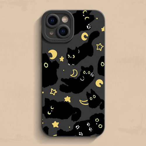 星星黑猫iPhone17手机壳