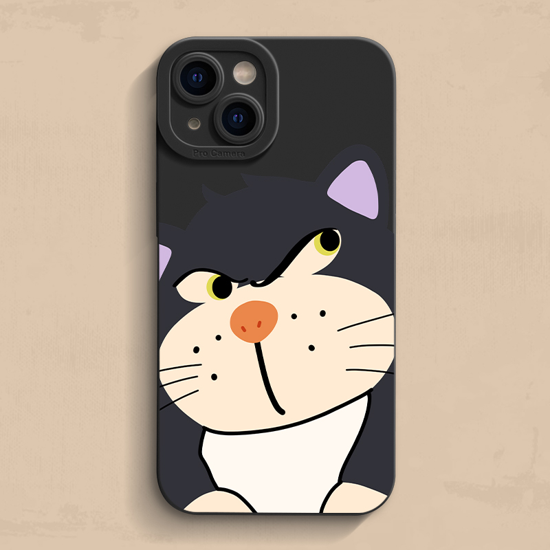 大黑猫iPhone17手机壳苹果12搞怪11Promax适用7/8plus男15套se有趣13新款潮牌6splus女创意14个性xr简约16