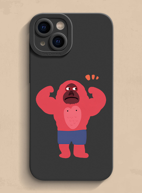 粉色猩猩iPhone17手机壳15苹果14pro max个性13创意12搞怪11新款xr保护6套mini男女6全包16有趣se防摔7/8plus