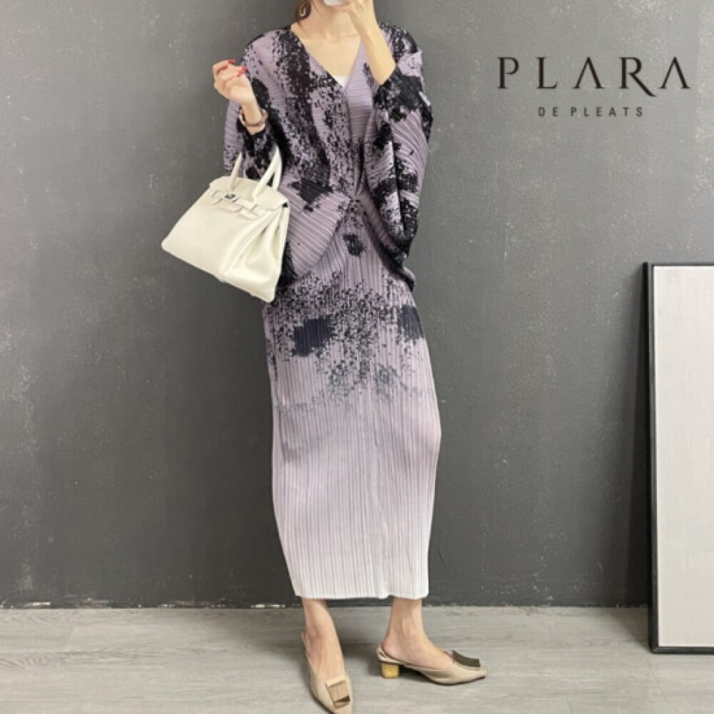 Plara花边百褶连衣裙 适合88号_PK2SOP048C