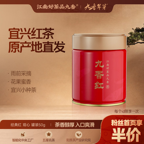 九香经典红观心高档茶叶自饮50g