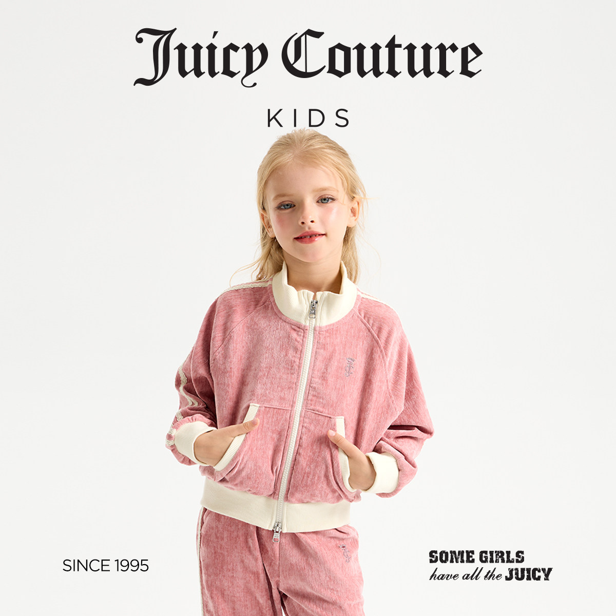 juicycouture女童美式丝绒外套