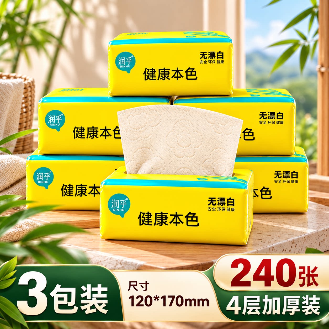 本色竹浆240张加厚装
