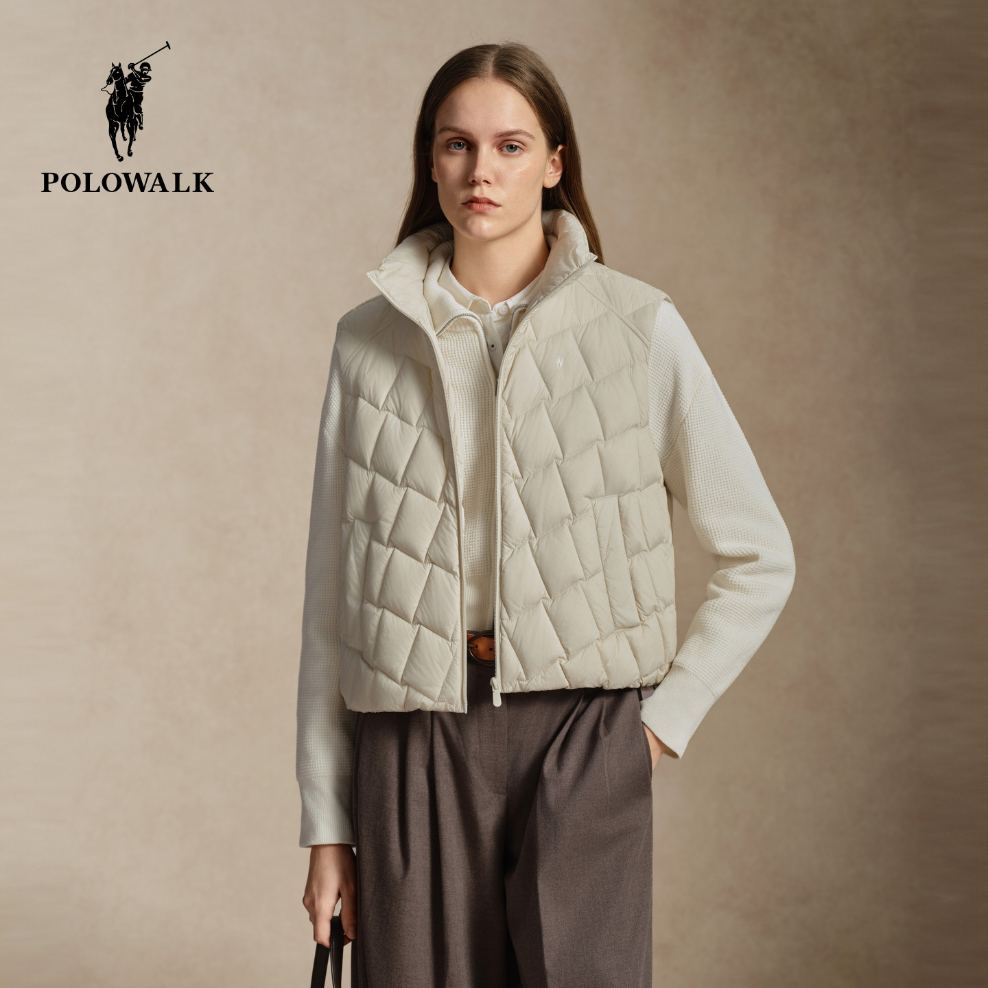 POLOWALK女装秋冬新品羽绒马夹