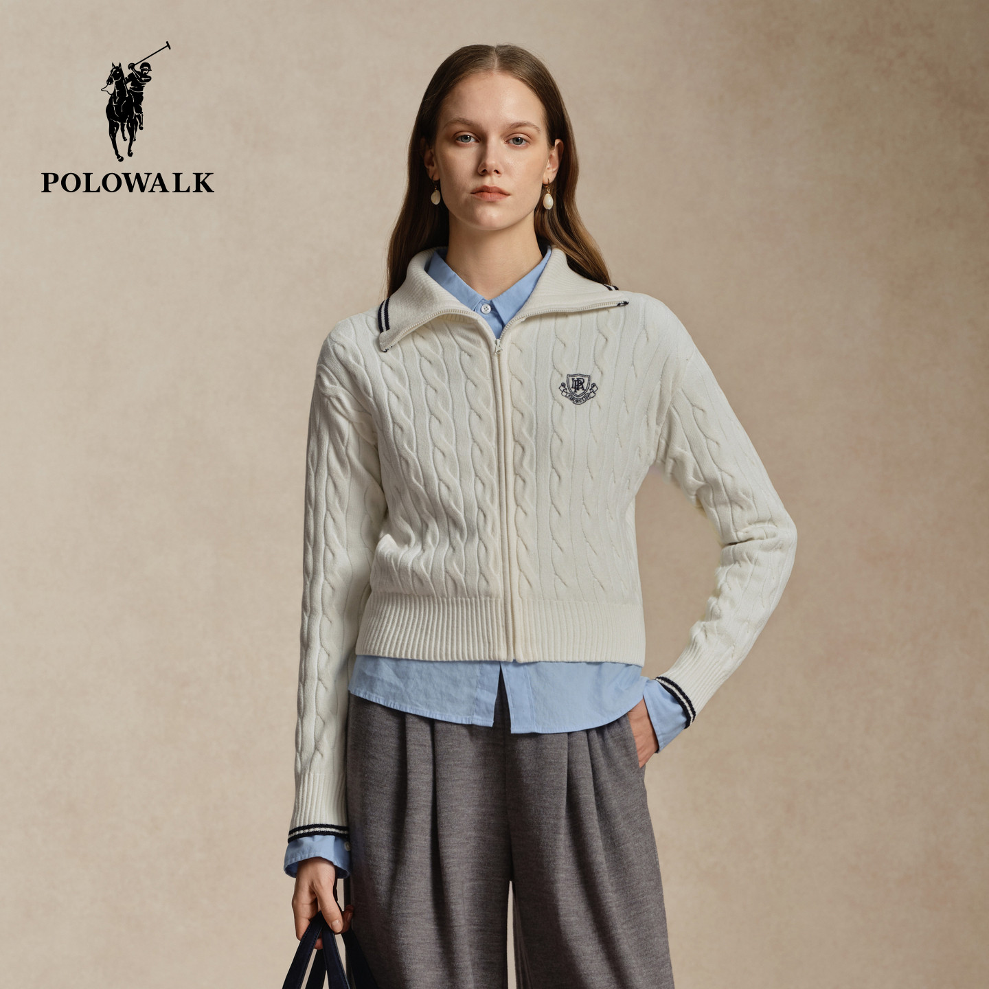 POLOWALK女装秋冬新品针织衫