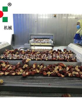 小龙虾分级机双滚筒分级机连续式龙虾蒸煮预冷速冻线配套设备