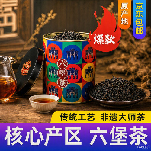 2017玫瑰六堡茶散茶窨制熟茶