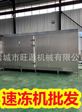 旺源水产品隧道式速冻机 樱桃流态化冷冻线 大虾冷冻加工生产设
