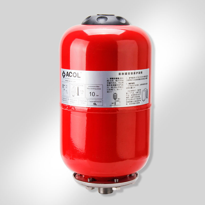 ACOL安巢12L-24L立式蓬胀罐定压罐水箱稳压罐不锈钢法兰热泵配套