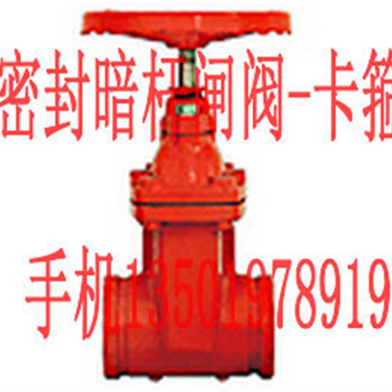 上海阀门-Z85X-16沟槽 弹性-软座封软密封暗杆闸阀-卡箍式 DN100