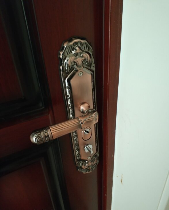 红古铜家用门锁双开门锁具全套 博淼五金适配大门锁具 通用门厚度