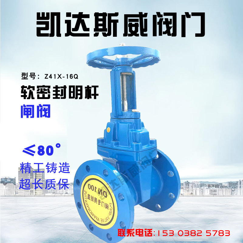 明杆软密封法兰闸阀Z41X-16DN50 65 100 125 150 200 250 300 350