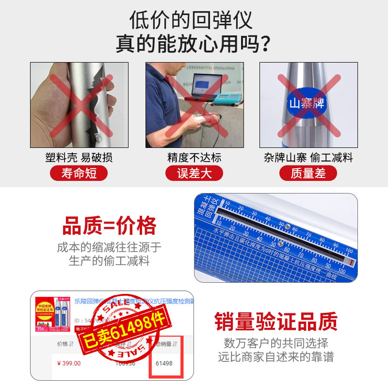 乐陵回弹仪混凝土强度检测仪抗压强度检测器数显机械回弹仪ZC3-A
