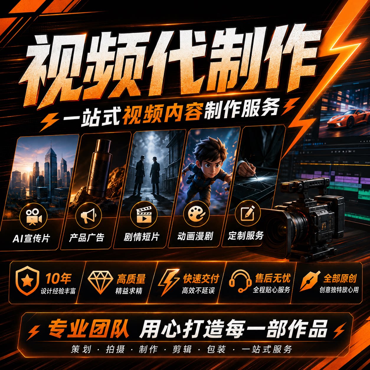 AI视频制作 口播带货短视频 企业宣传片 24小时出片图片
