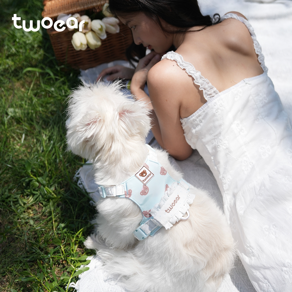 twoear狗狗胸背甜心物语系列中小型犬宠物背心式可调节猫狗通用