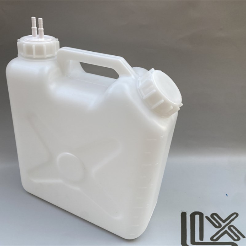 5L 扁形方形 双孔盖 废液收集桶 补料桶 上液桶 PE塑料化工罐