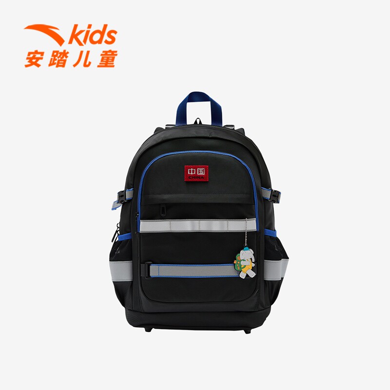 安踏男大童防泼水学院双肩包