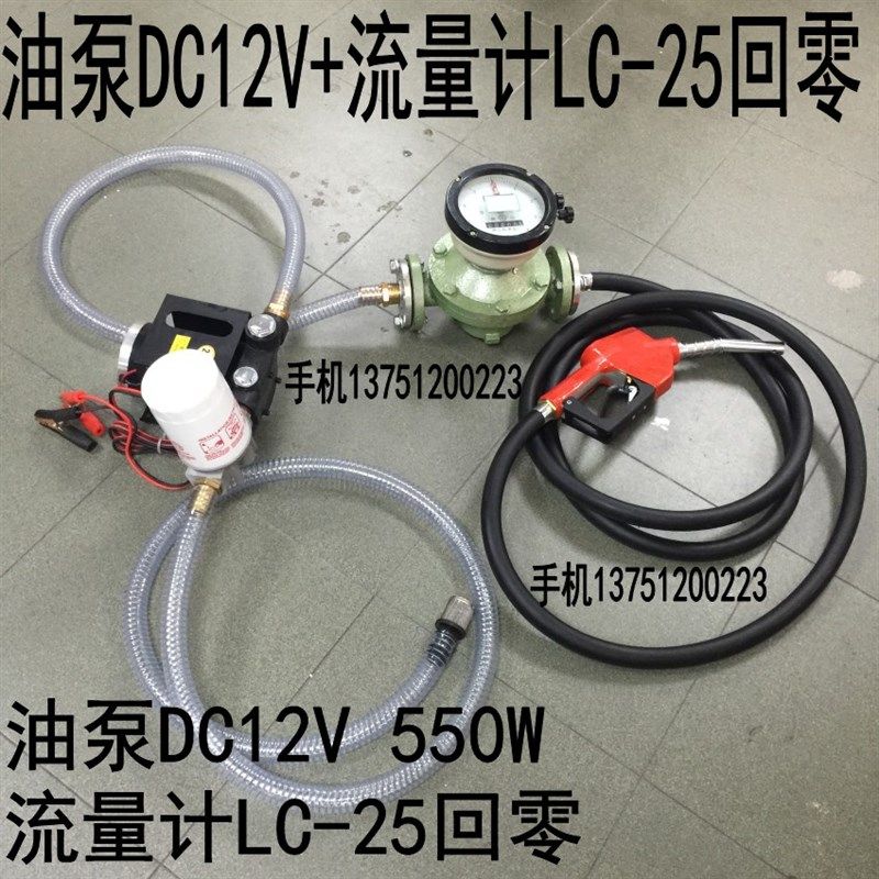 220V大流量550W大功率电子计量组合椭圆流量计抽油泵加油机带油管