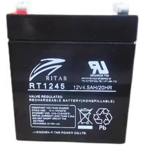 RITAR瑞达蓄电池RT1245 12V4.5AH卷帘门消防设备电梯应急电源电瓶