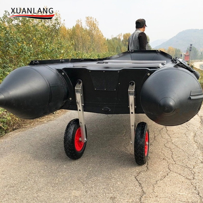 冲锋舟船艇拖车轮子橡皮艇充气船简易小拖车船拖轮轮子船轮支架