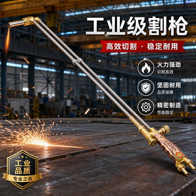 工业级加长割枪100型1.2氧气乙炔割刀防回火丙烷30射吸式割炬割把